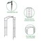 Wrought Iron Garden Arch with Bridge Roof for Climbing Plants